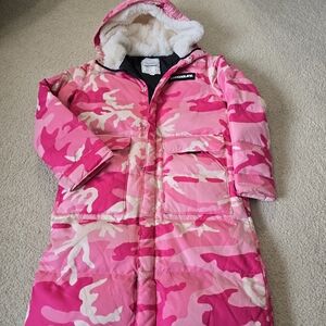 Chocoolate Long Pink Camo Down Puffer Coat – Size Small